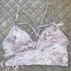 White and Grey Lululemon Sports Bra